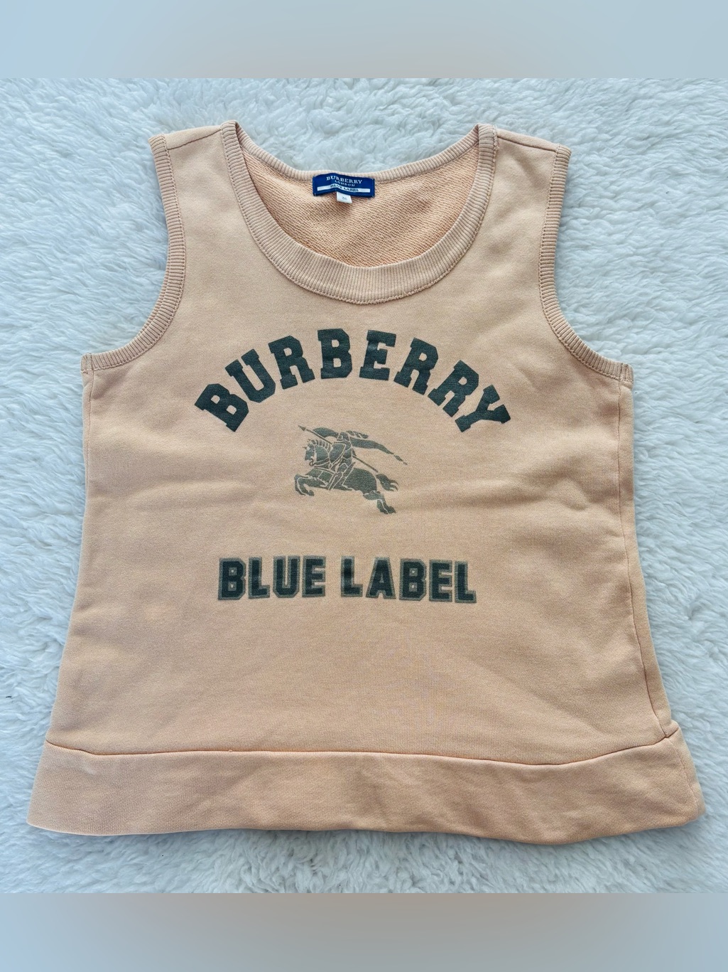 Burberry Blue Label Tan Cotton Sleeveless Shirt Top Size Eu 38